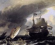 Ludolf Bakhuizen Dutch Vessels on the Sea at Amsterdam Germany oil painting artist